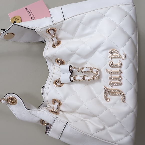 Juicy Couture Angel Fashion Icon Bucket Bag with Chain and Rhinestone Detail 💎 - Picture 4 of 17
